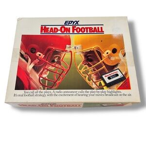 EPYX Head-On Football Board Game + Audio Cassette 1988 Classic Football Game!